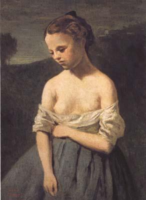 Jean Baptiste Camille  Corot La petite Jeannette (mk11) France oil painting art
